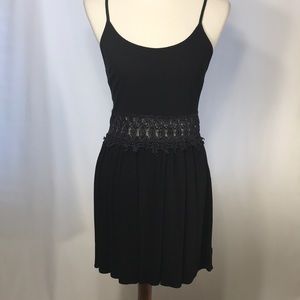 Black Dress with Lace Detail